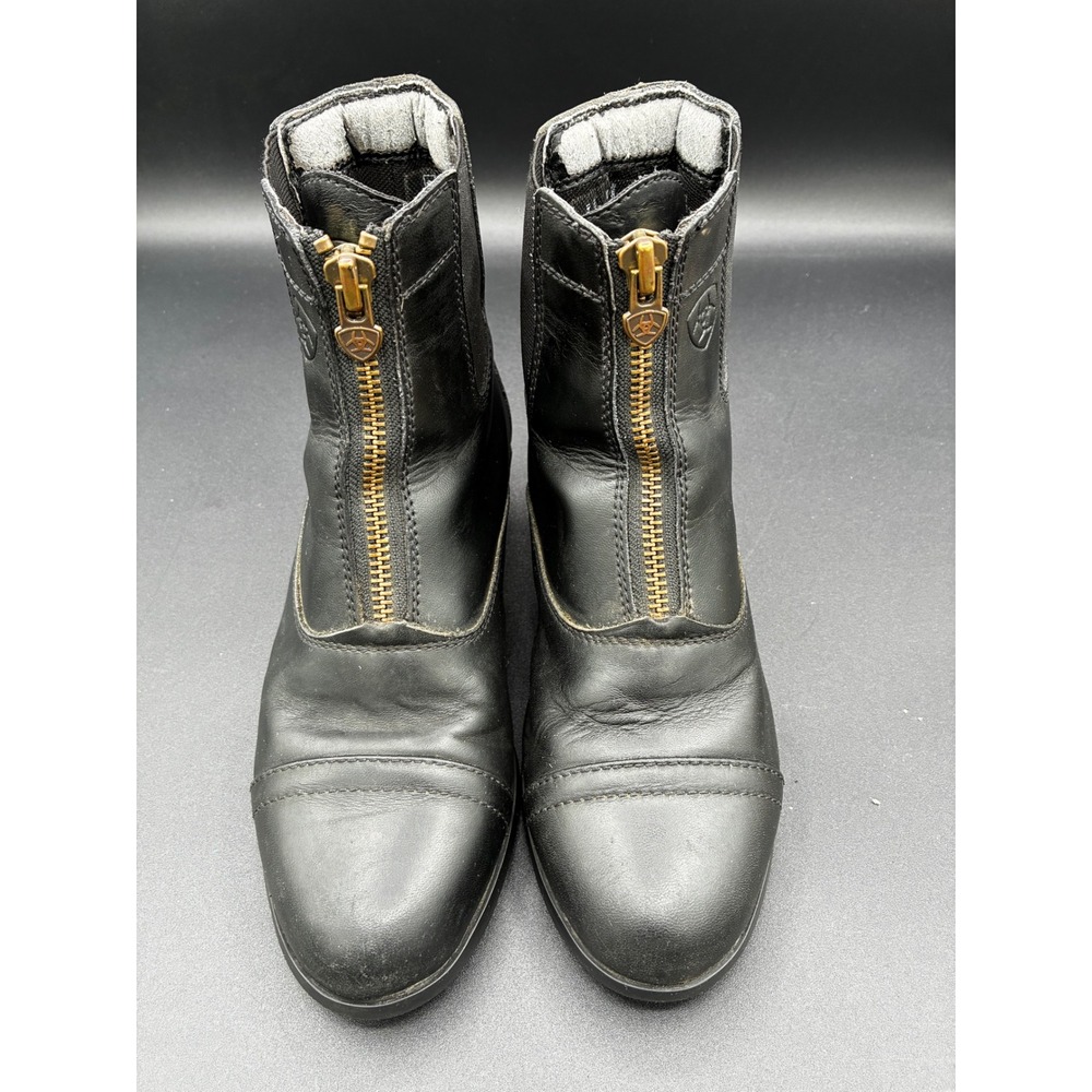Ariat Heritage IV Zip Paddock Boots Black Leather Equestrian Riding Womens 6B